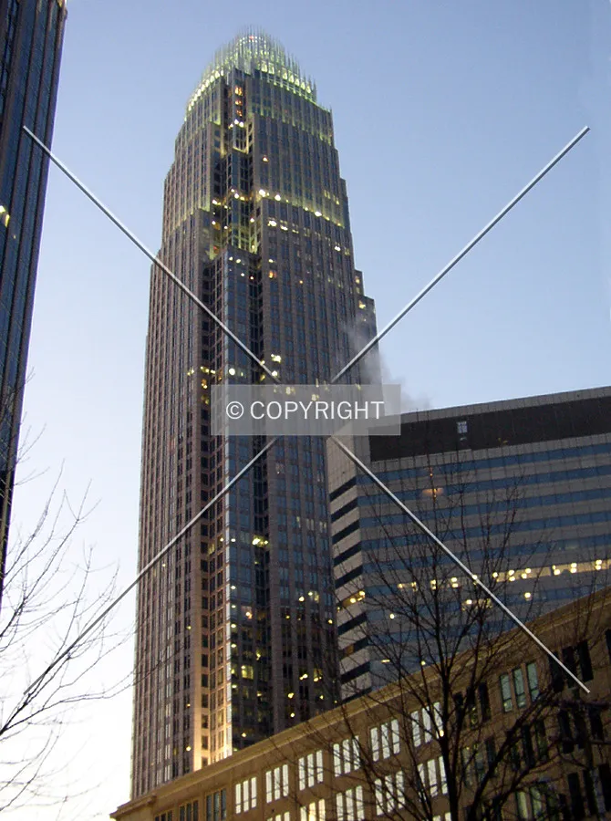 Looking southeast from Church Street at dawn