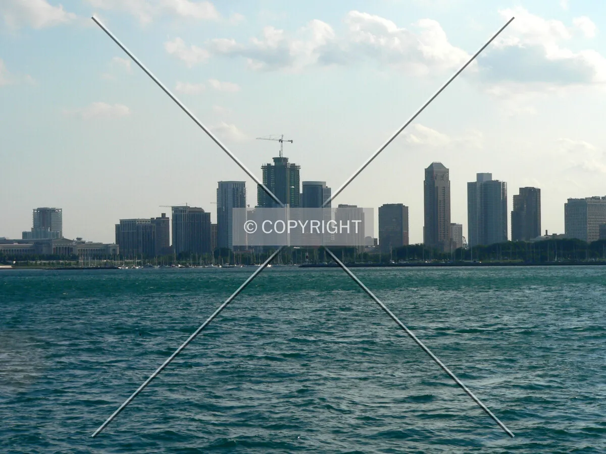 View to the southwest from out in Lake Michigan