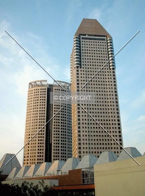 View with the Centennial (left) and Millenia above the mall as seen from the south