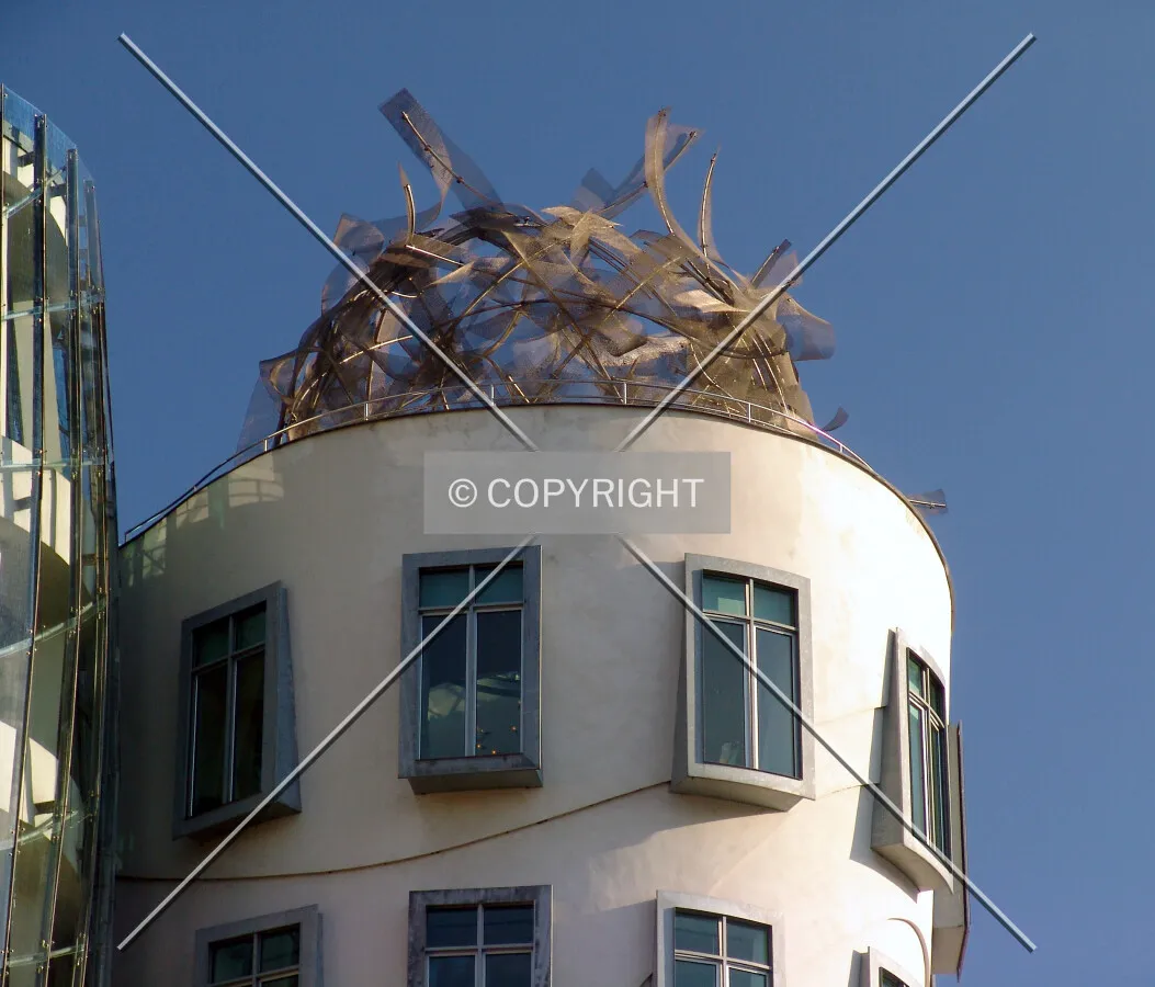 The upper floors and hat