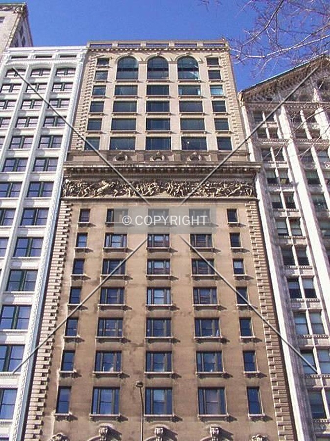 Looking up the east facade