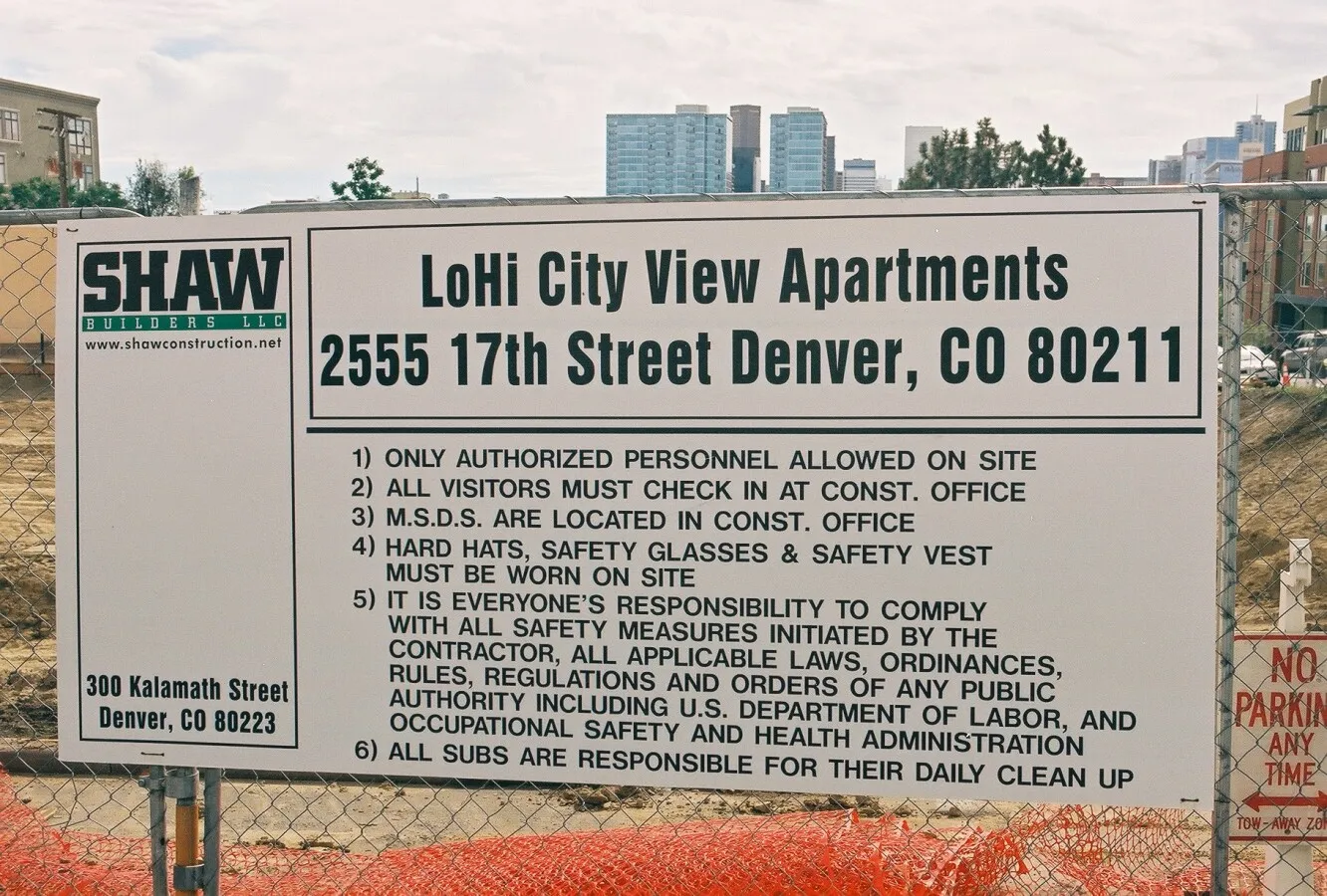 Construction signage