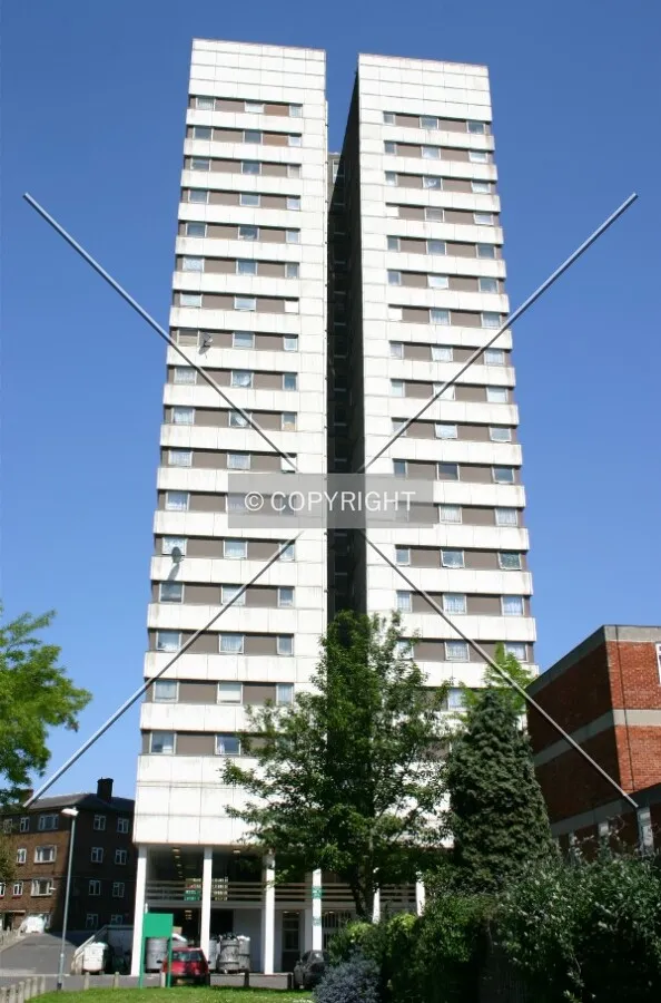 Full-height view from the Abbey Estate