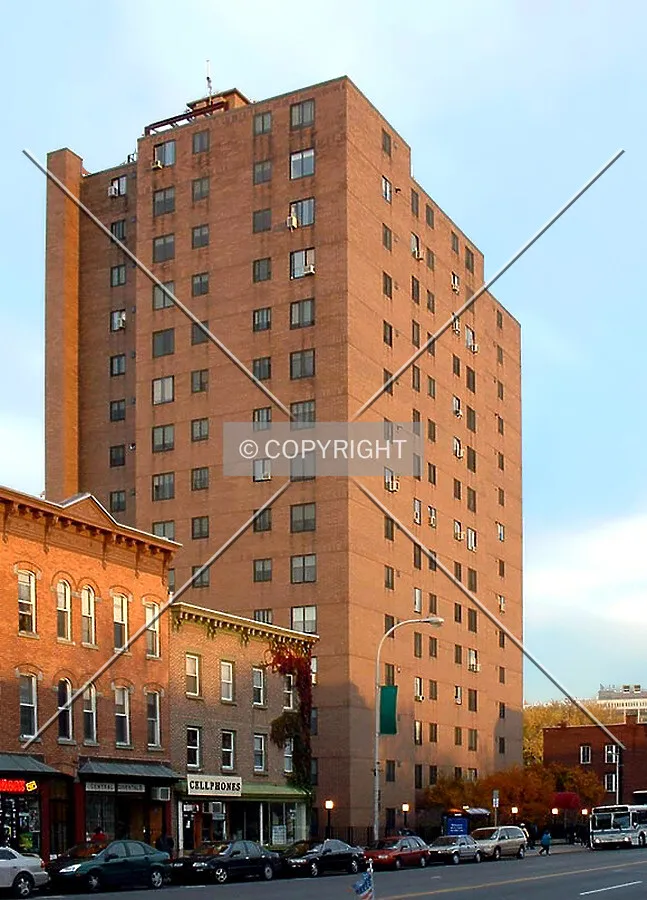 View from the northwest along Central Avenue