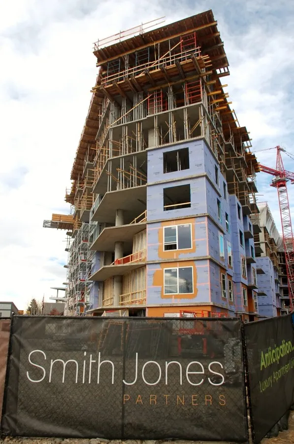 Looking north