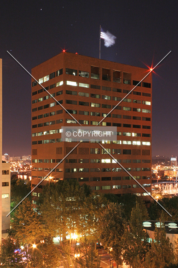 Northeastern view at night
