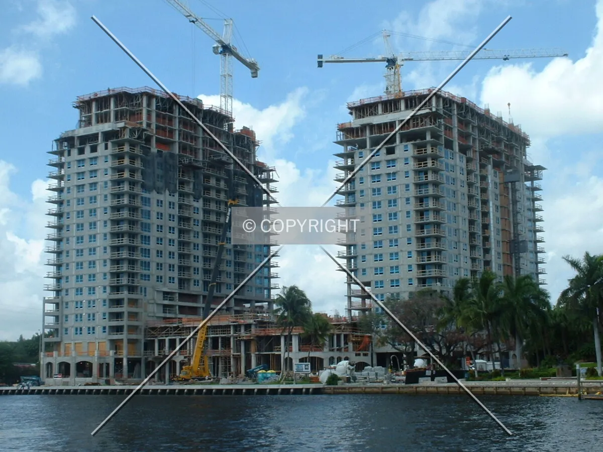 View of construction from the northeast