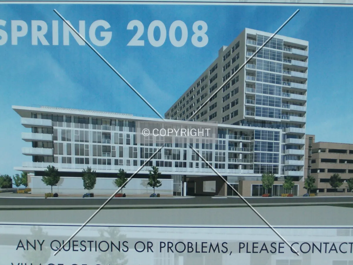 Rendering on construction fence