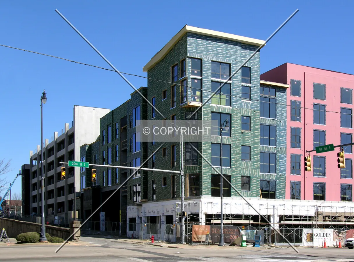 From 1st Street South to the west