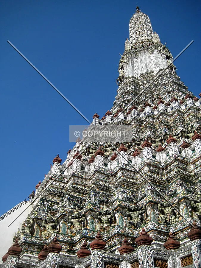 Looking up from the base
