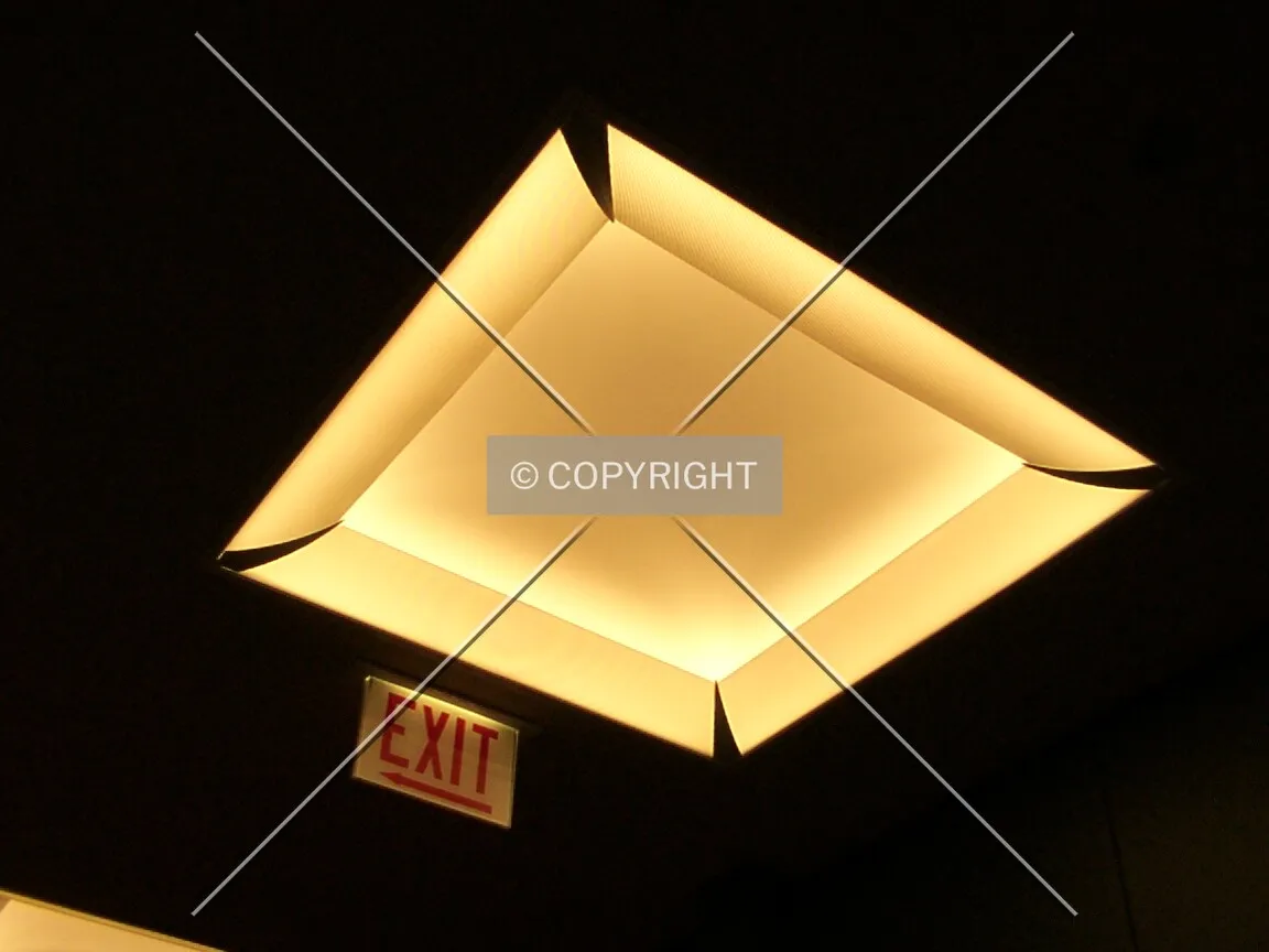 Ceiling light in the lobby