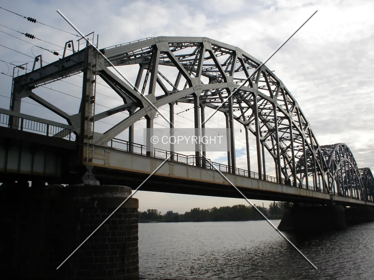 Railway bridge across the Daugava River