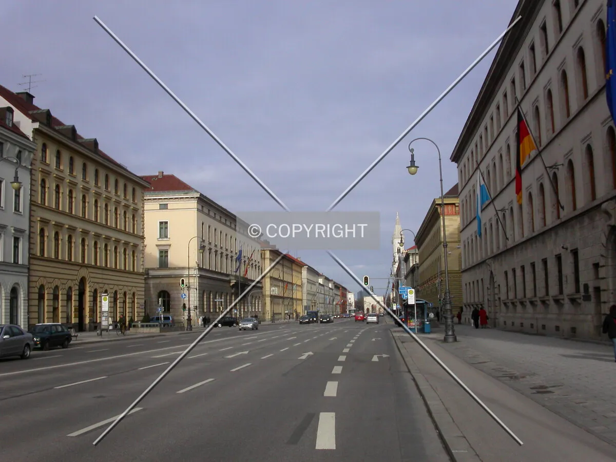 Looking north to Ludwigstrasse