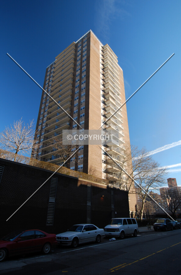 Viewed from the west along East 10th Street