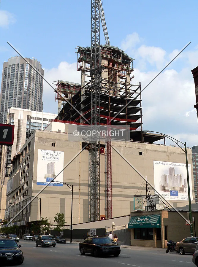 View from northeast the corner of Grand and St. Clair