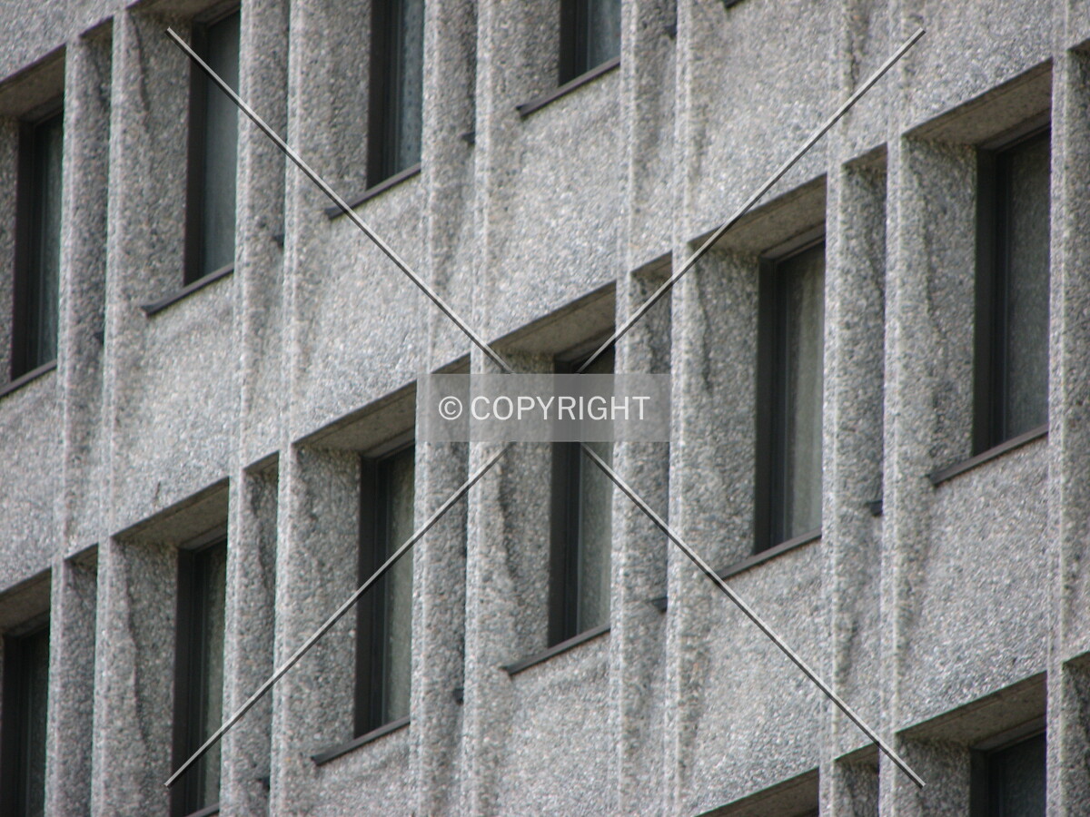 Close up of the west facade