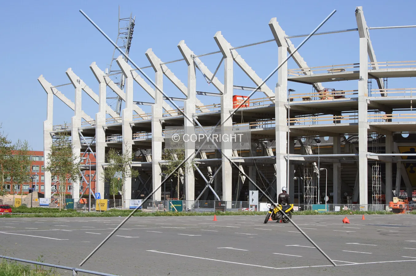 Northwest side of the tribune extension