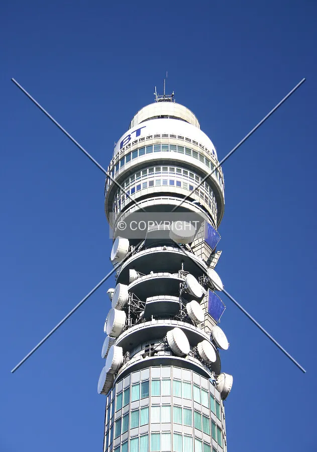 Looking up at the upper portions from street level