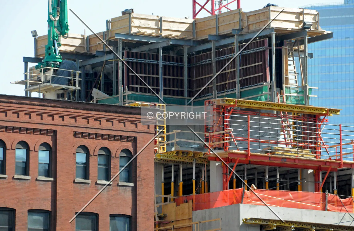 Elevator core viewed from the northwest
