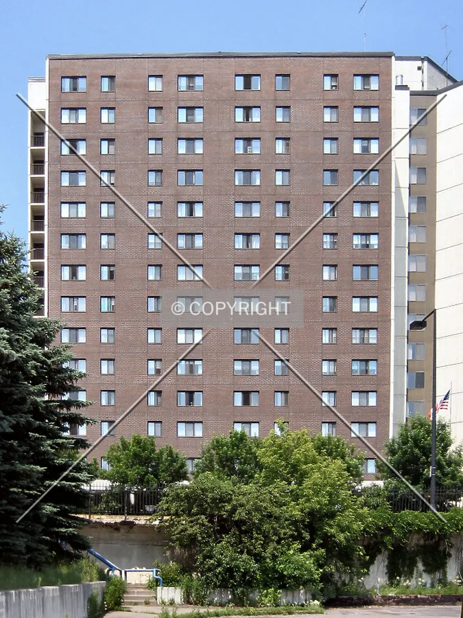 View to the northwest from Michigan Street