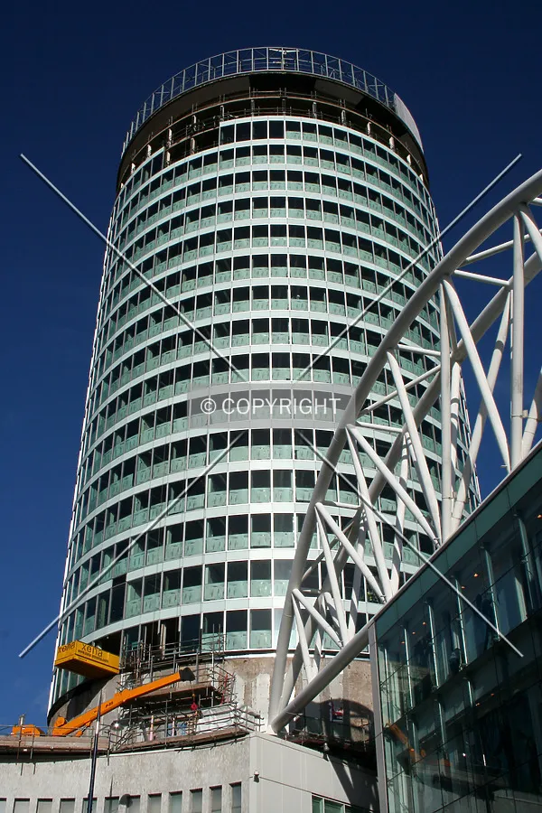 Looking up from the base
