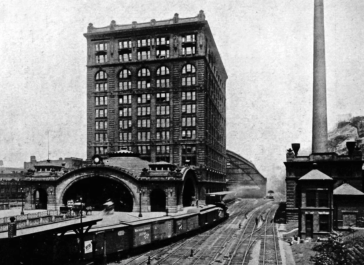 Vintage view from the southwest