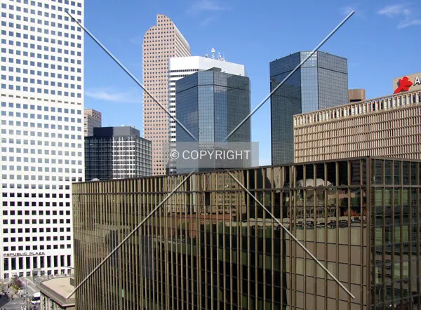 Looking northeast towards downtown's eastern high-rise cluster