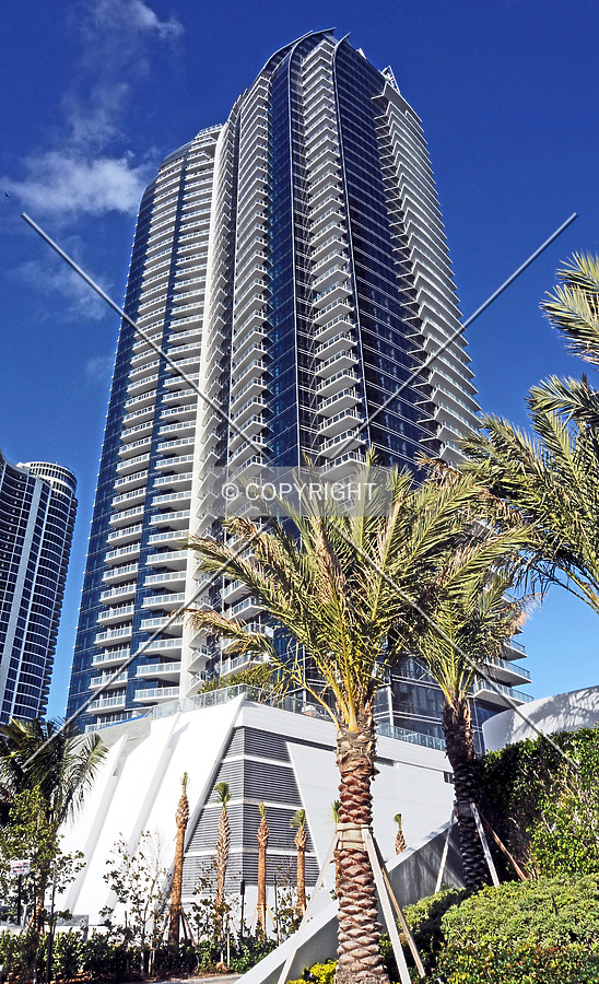 View from the southwest along Collins Avenue
