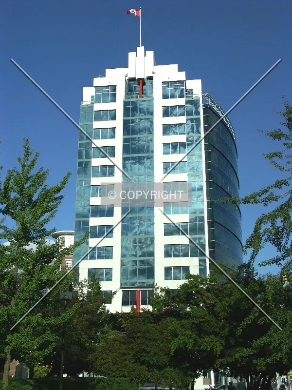 The west facade from Science World