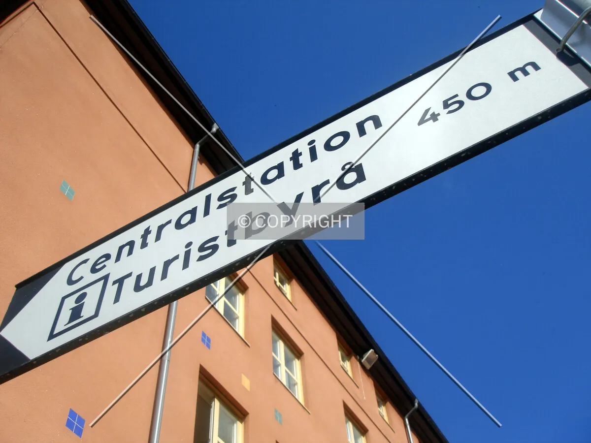 Typical sign in the city center