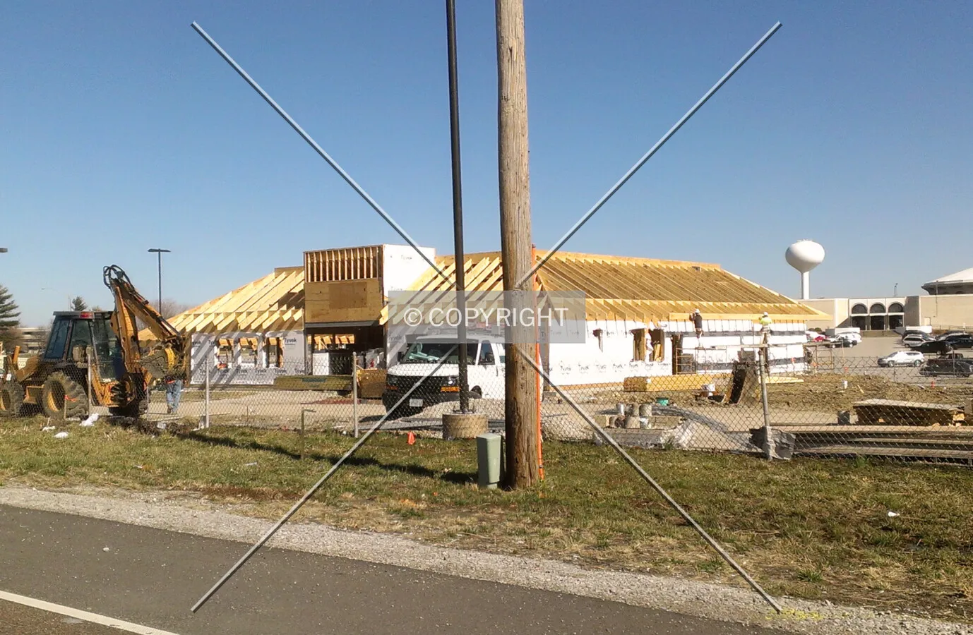View from the southwest during construction