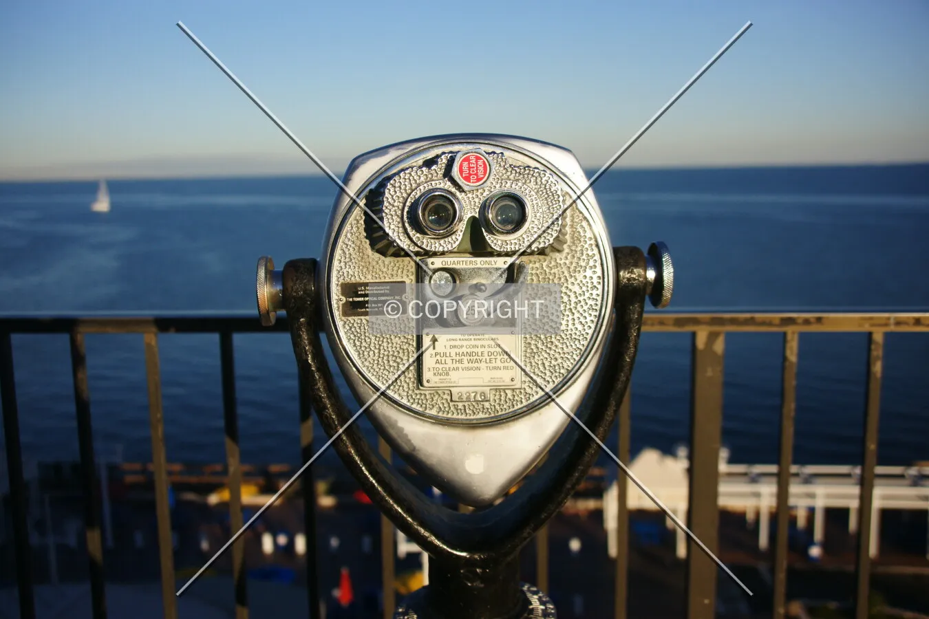 A telescope at a shoreline