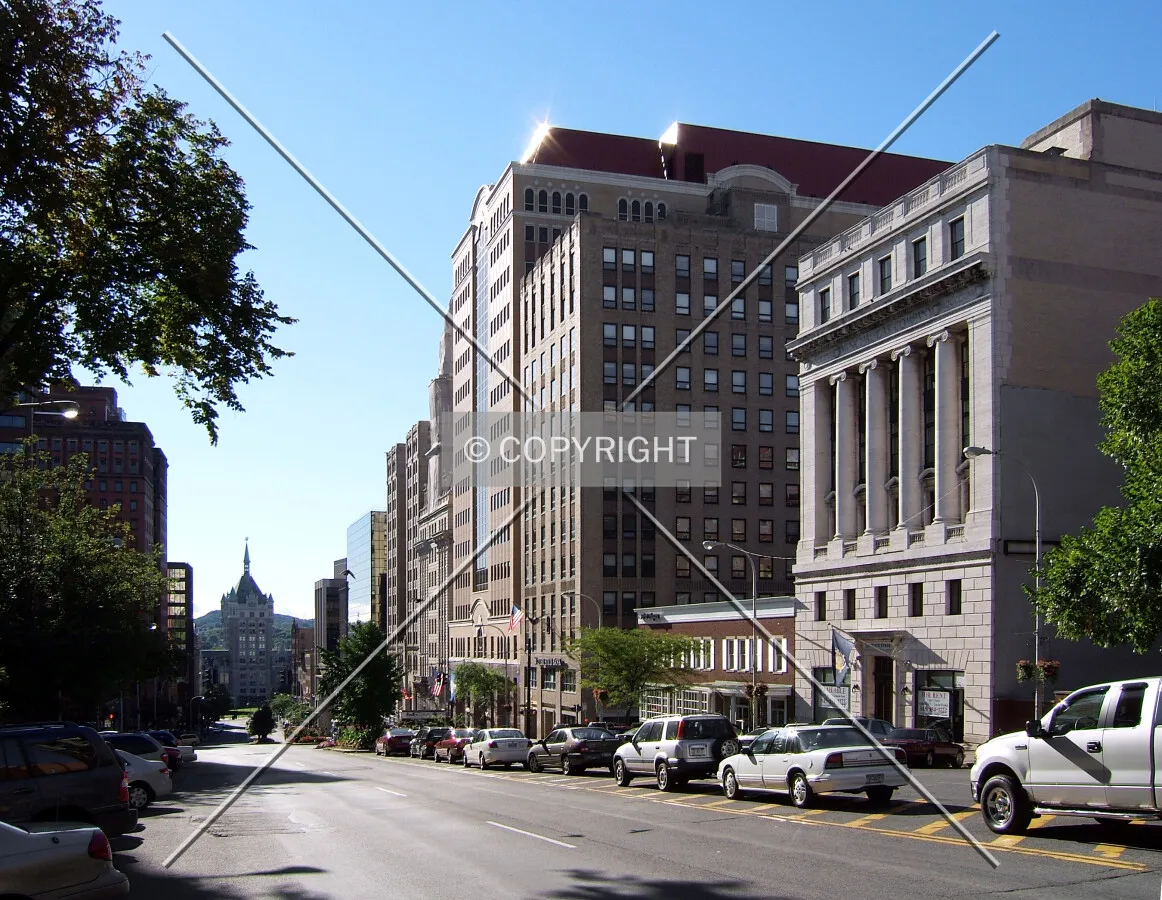 View from the northwest at Eagle Street