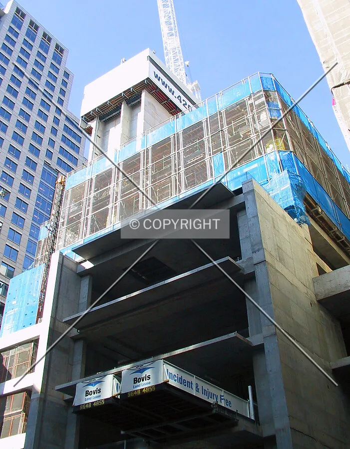 Looking up from George Street