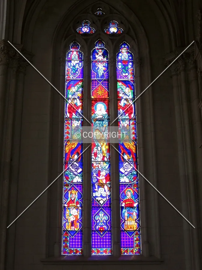 A stained glass window
