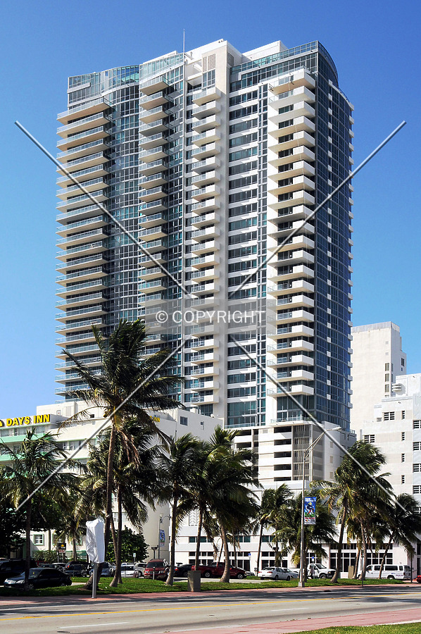 View from the north along Collins Avenue