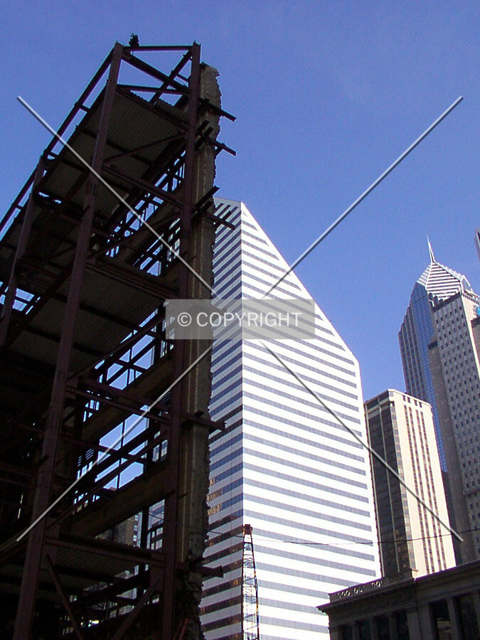 Wabash façade propped up against the skyline