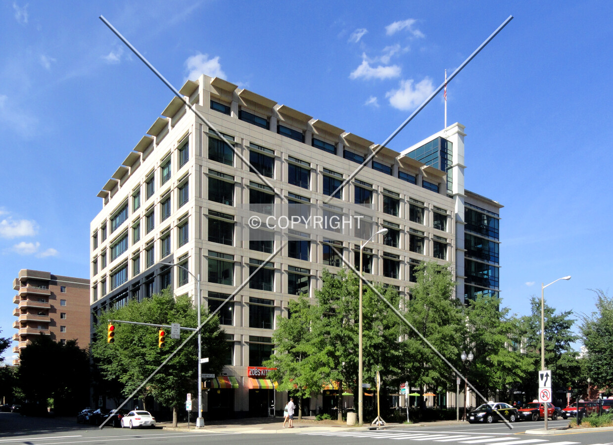 From across Fairfax Drive to the southwest