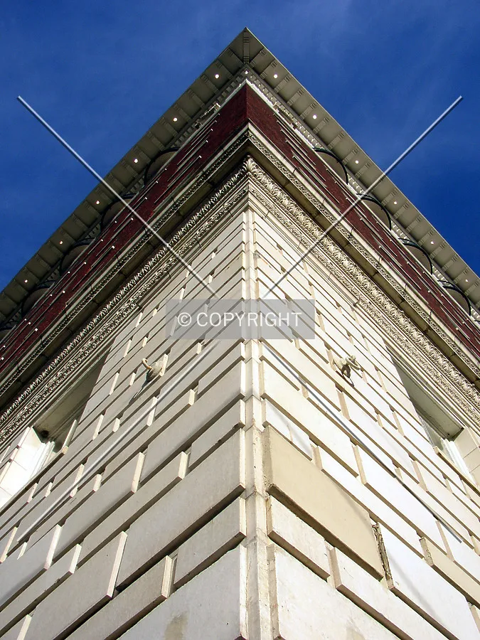 Looking up the northwest corner