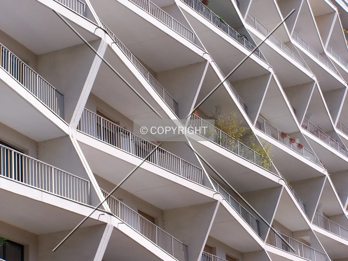Dessins des balcons de la face sud