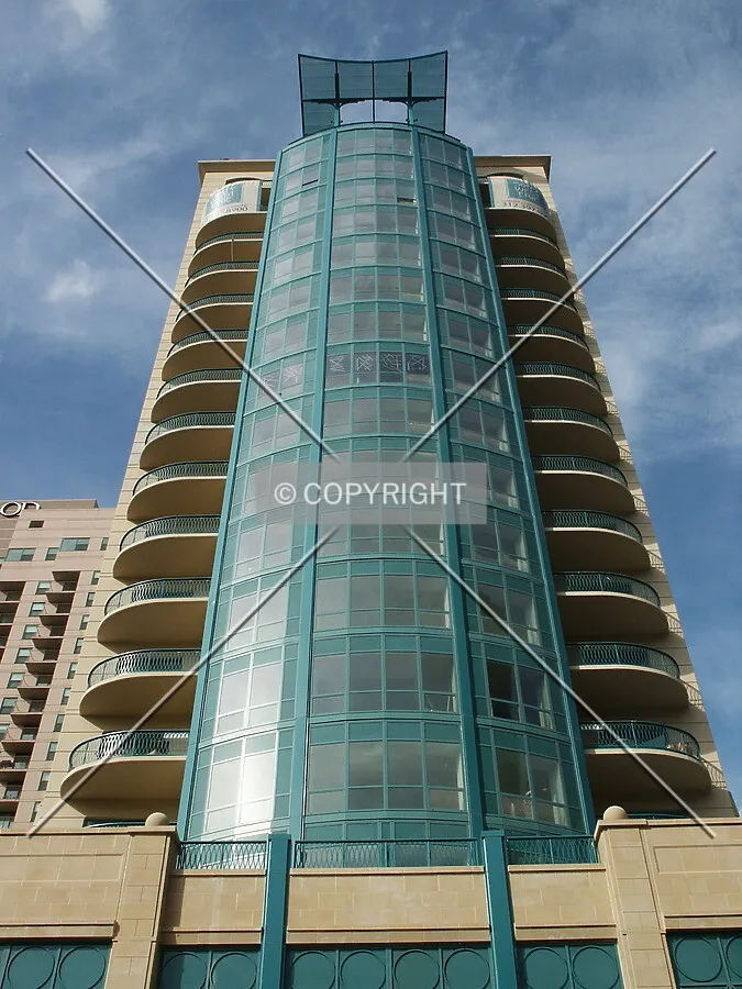 Looking up the front side