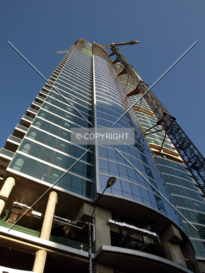 Looking up from the west
