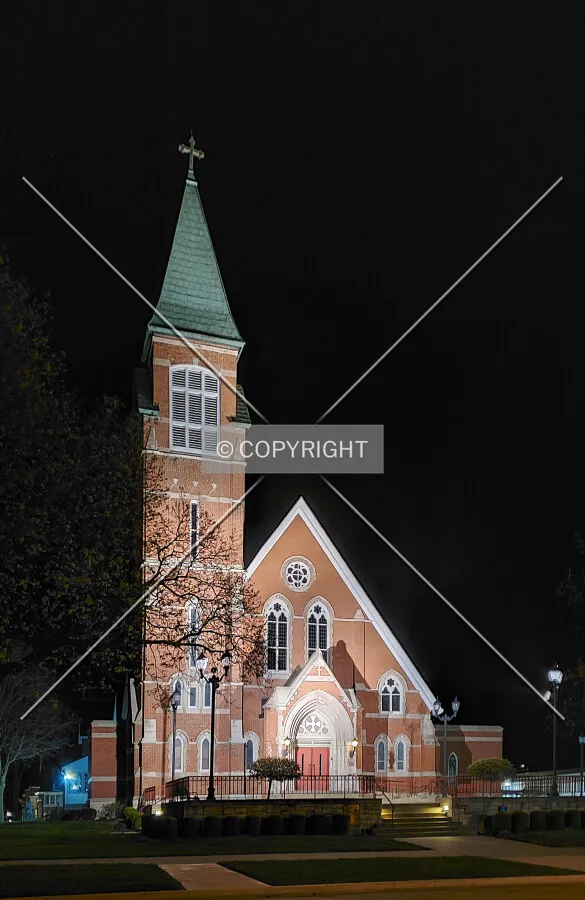 Southwest view at night; April 18, 2020