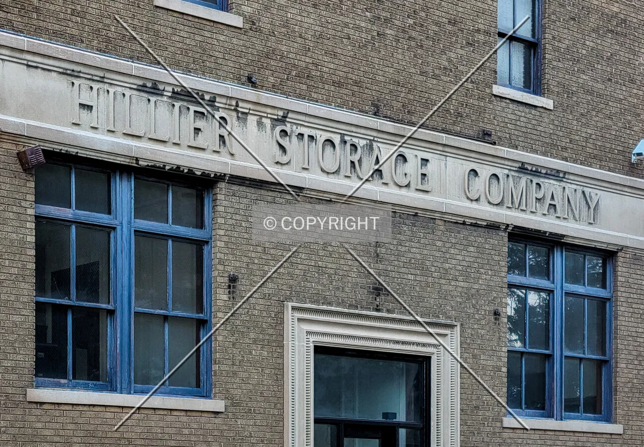 Sign on the east facade; June 12, 2021