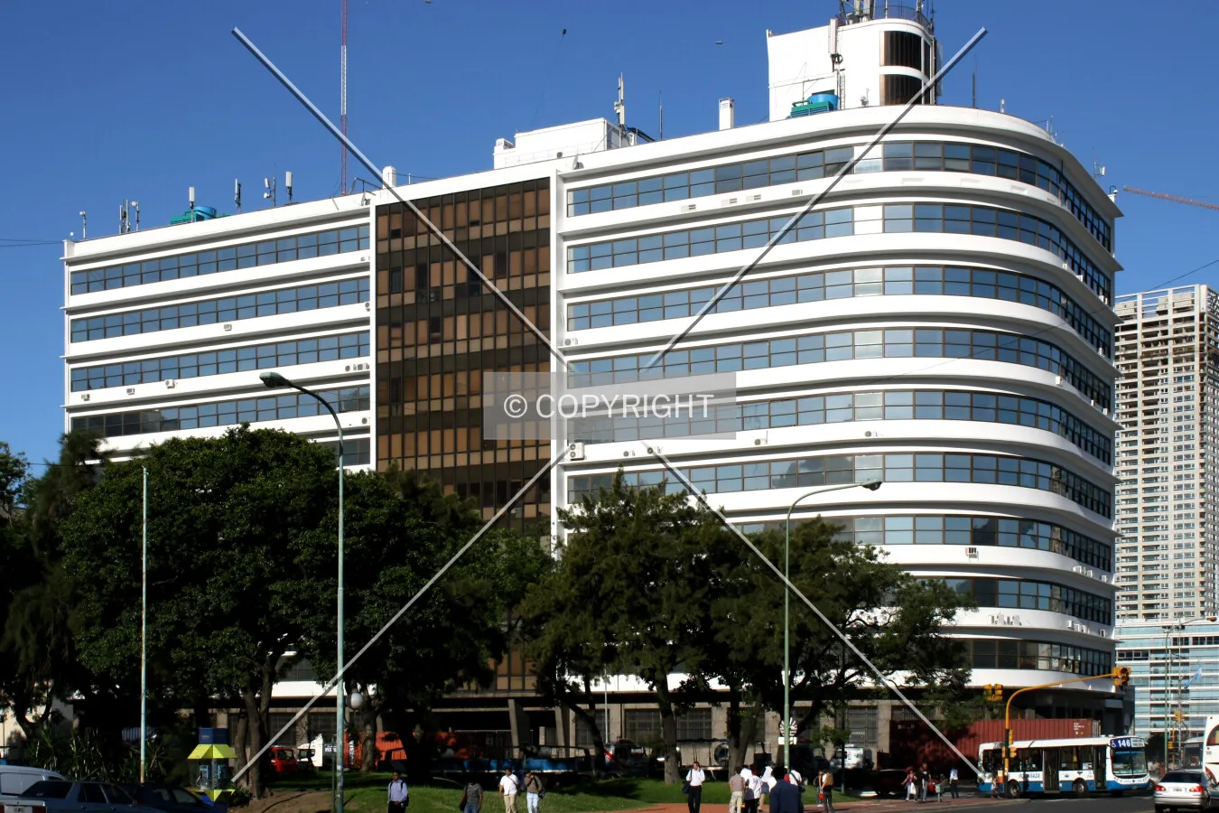 View from Perón street
