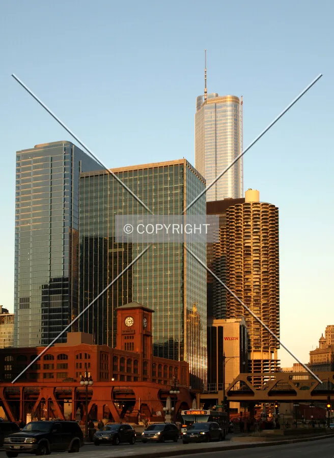 View to the east from Wacker Drive