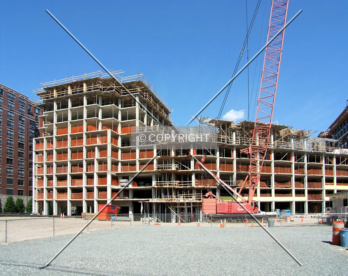 North tower and center section from the west
