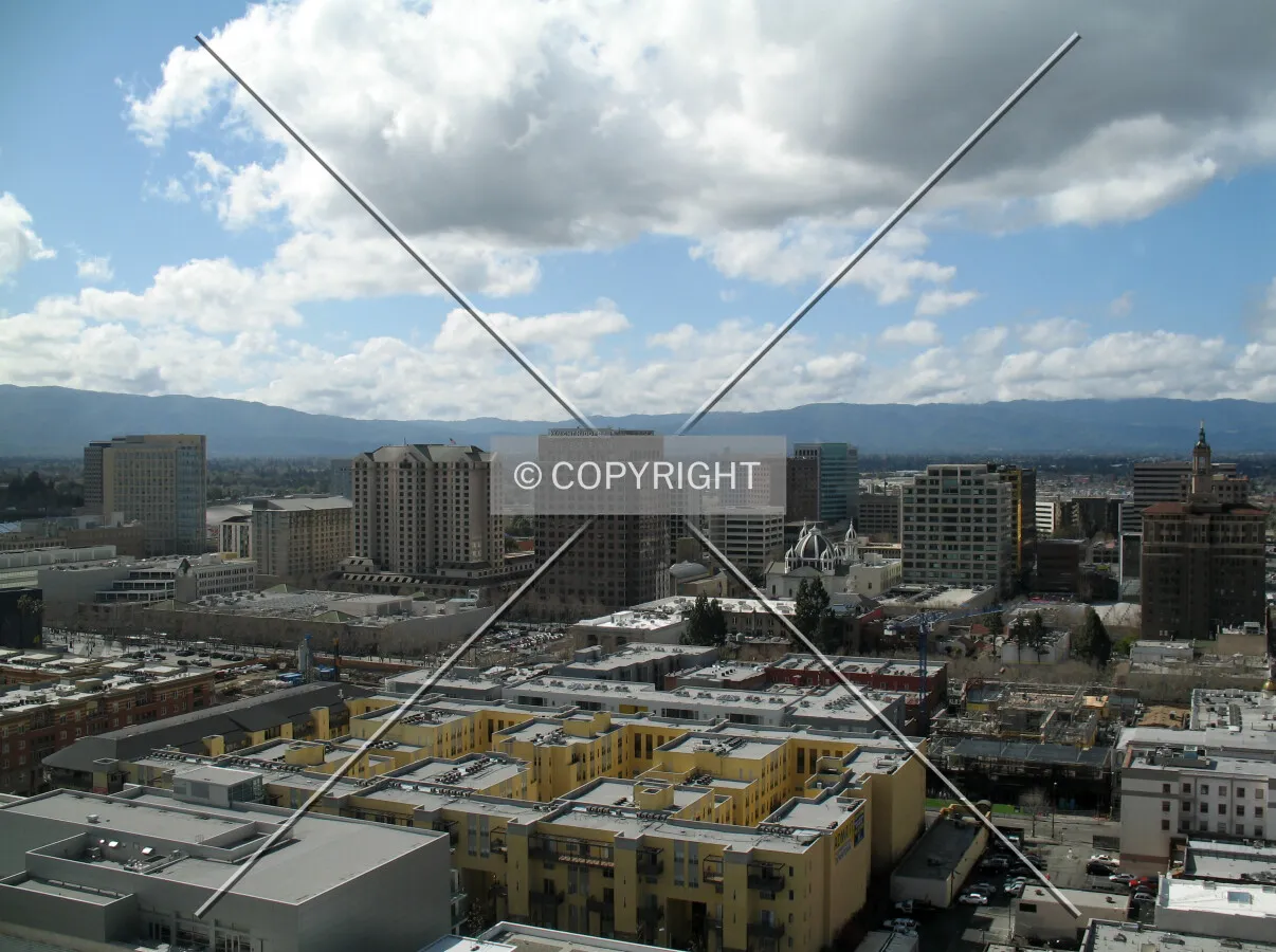 Looking west across central downtown