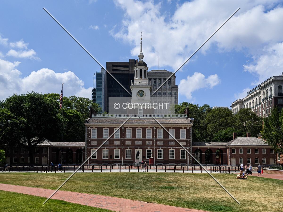 From the Independence Mall to the north