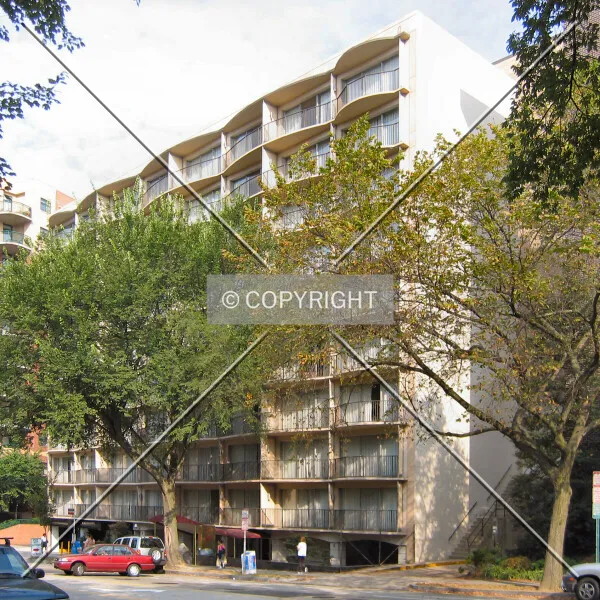 Southeast corner from across Calvert Street NW